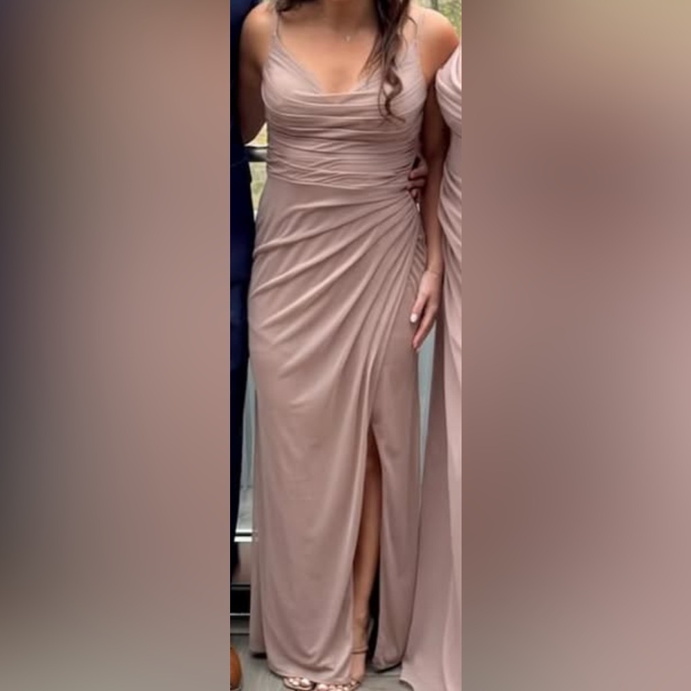 Elegant Mauve Evening Gown